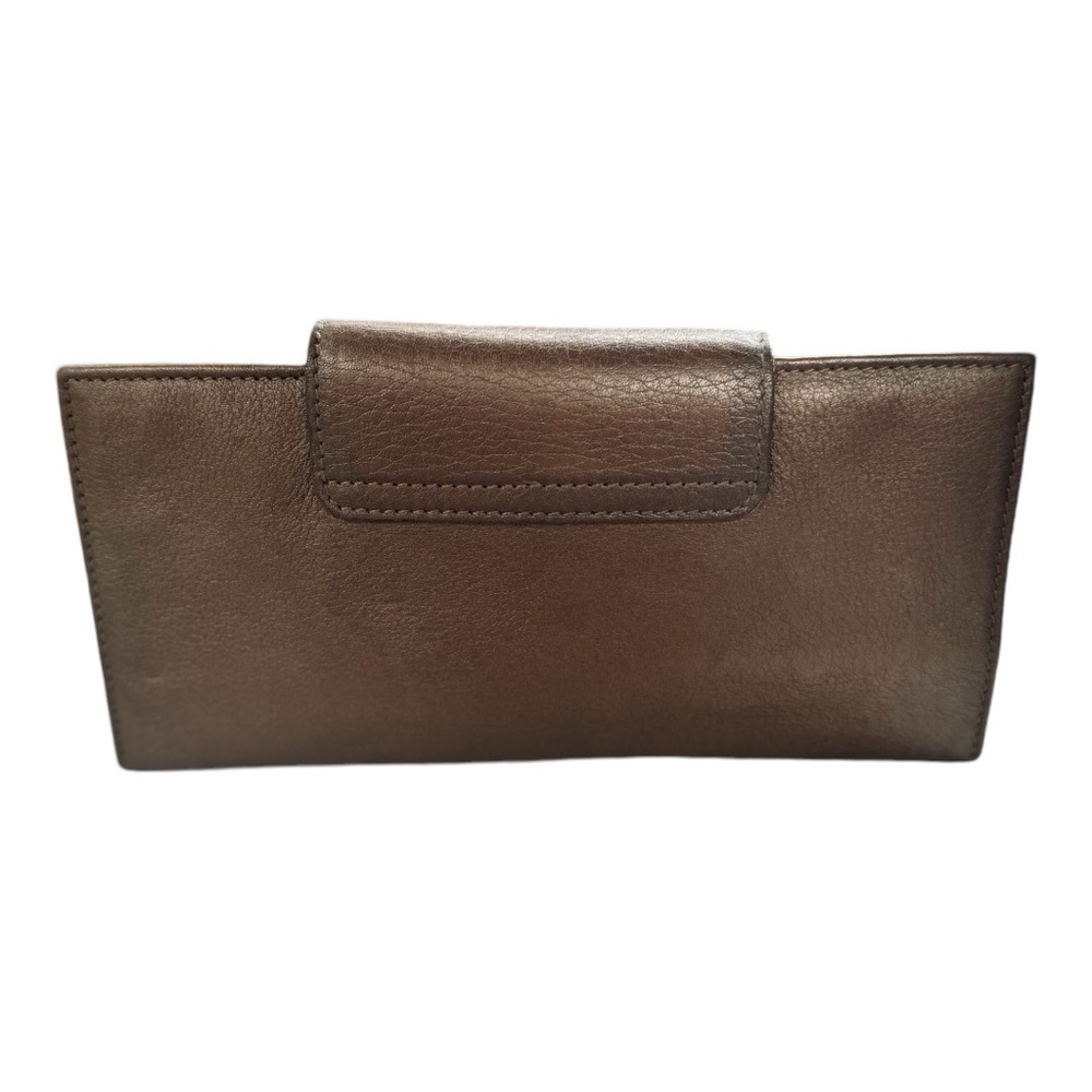 Salvatore Ferragamo Gancini Brown Leather Bifold Wallet - Picture 4 of 15